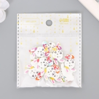 Пуговицы дерево для творчества 2 прокола "Зая с зайкой" набор 15 шт МИКС 2,4х1,5 см