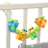 Растяжка на коляску/кроватку &laquo;Лягушата&raquo;, 4 игрушки, цвет МИКС, Крошка Я