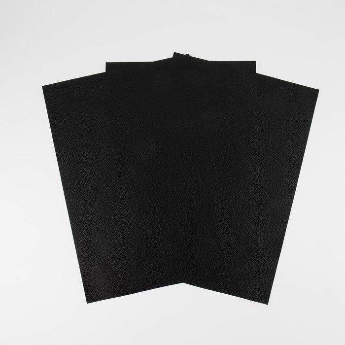 Искусственная кожа, 20 × 29 ± 1 см, 0,5 мм, 3 шт, цвет чёрный Искусственная кожа, 20 × 29 ± 1 см, 0,5 мм, 3 шт, цвет чёрный