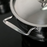 Набор кастрюль из нержавеющей стали &laquo;Ясмин&raquo;, 4 кастрюли: 2 л, 2,7 л, 3,5 л, 4,5 л, d=17/19/21/23 см, металлические крышки, индукция