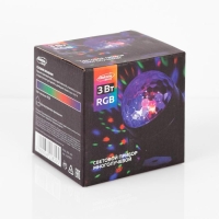 Световой прибор &laquo;Хрустальный шар&raquo; 7.5 см, пульт ДУ, свечение RGB, 220 В