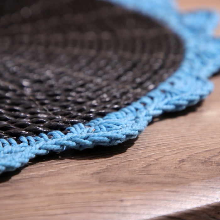 Коврик плетёный круглый 38 см