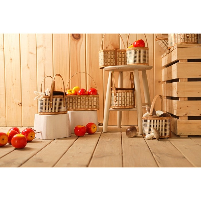 Корзина для хранения Доляна Nature, 16&times;16&times;13, бамбук