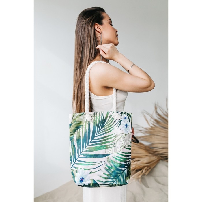 Сумка женская пляжная Сумка женская пляжная "Растение", 35х40 см
