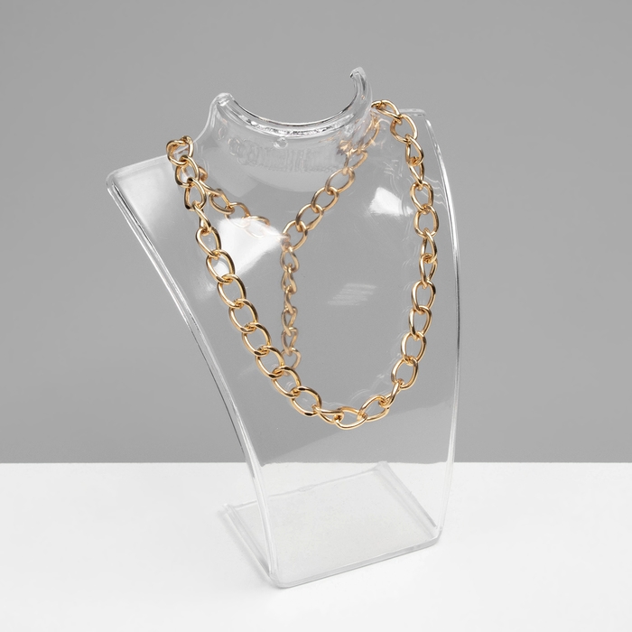 Бюст для украшений, 10×2,5×13 см, h=13 см, цвет прозрачный, глянцевый Бюст для украшений, 10×2,5×13 см, h=13 см, цвет прозрачный, глянцевый