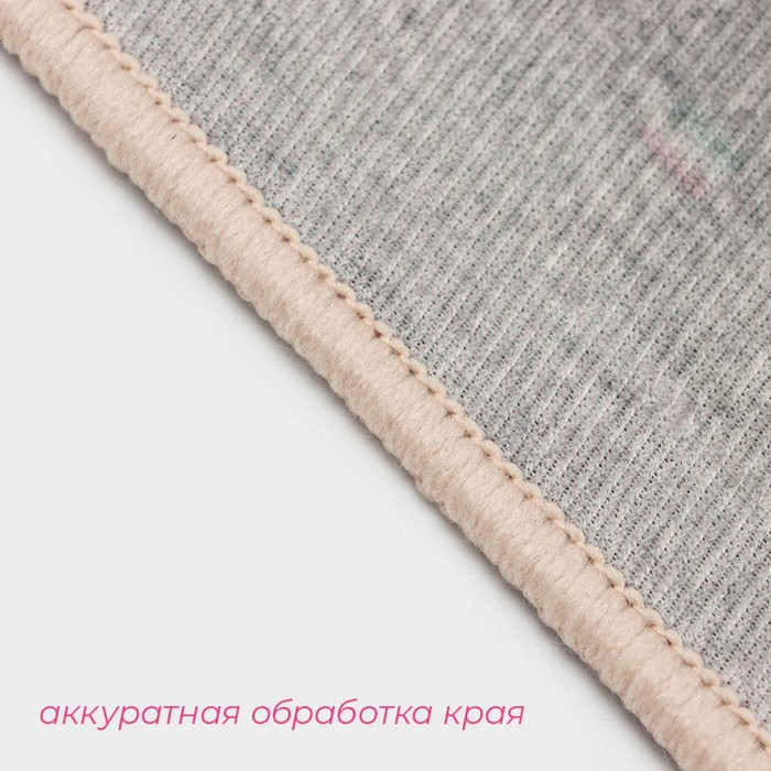 Коврик Доляна &laquo;Фло&raquo;, 60&times;100 см, цвет серый