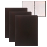 Набор папок А5, 20 вкладышей, Calligrata, черная, 3 штуки Набор папок А5, 20 вкладышей, Calligrata, черная, 3 штуки