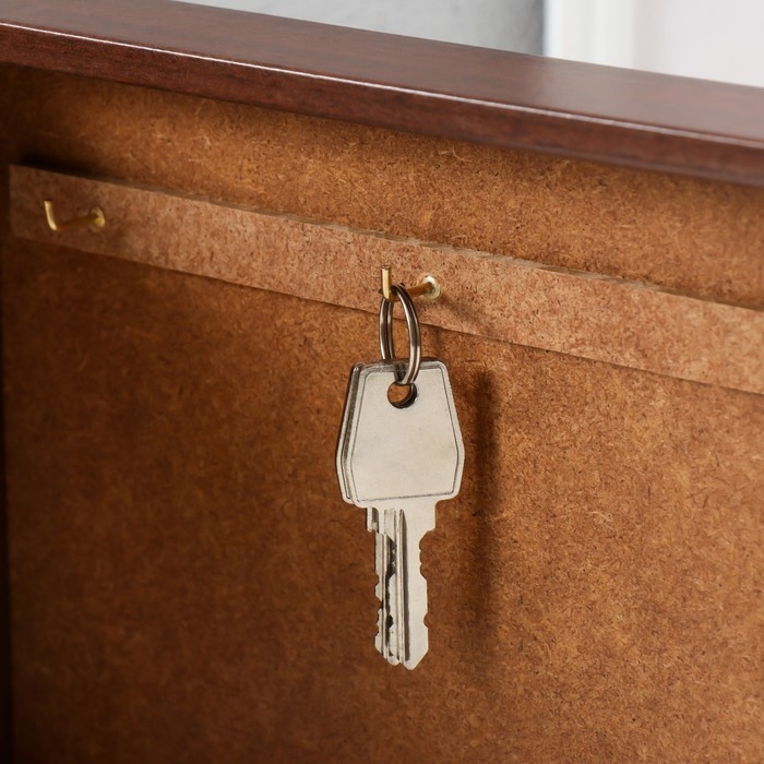 Ключница "Домики" 19х24 см орех