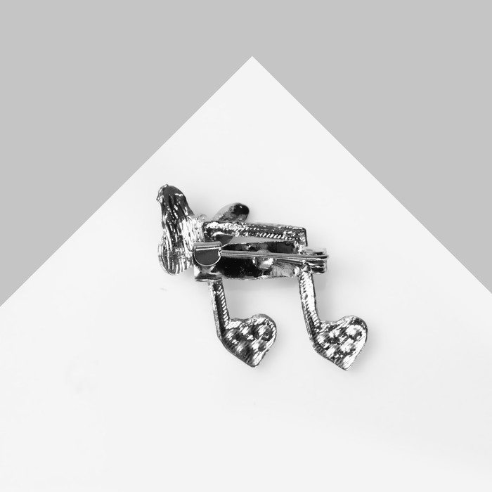 Брошь &laquo;Нотка&raquo; с бабочками, цвет МИКС (неделимая фасовка 12 шт., цена за шт.)