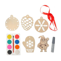 Набор для творчества &laquo;Ёлочные игрушки. Сделай сам&raquo; 5 шт.