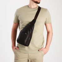 Сумка-слинг мужская, искусственная кожа, цвет коричневый Сумка-слинг мужская, искусственная кожа, цвет коричневый