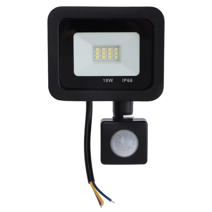 Прожектор светодиодный, 10 Вт, 900 Лм, 6500К, Датчик движения, IP66, Прожектор светодиодный, 10 Вт, 900 Лм, 6500К, Датчик движения, IP66,