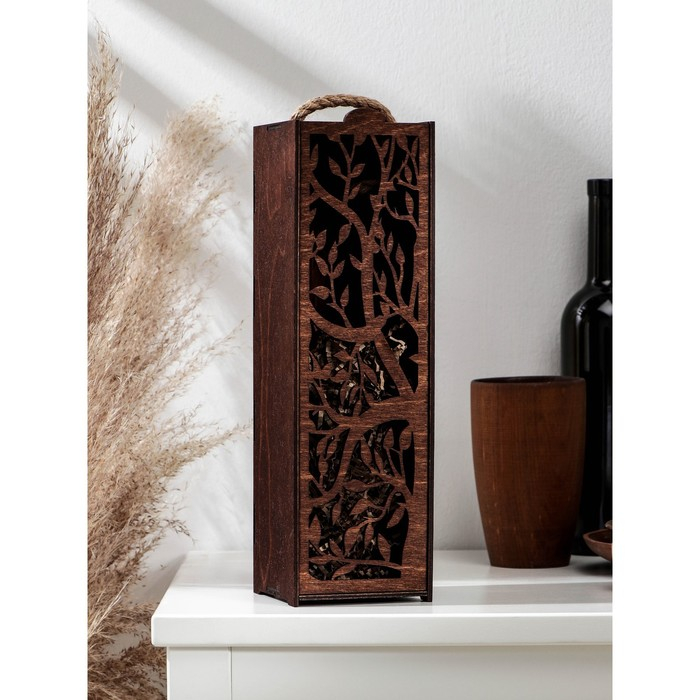 Ящик для вина Adelica «Лацио», 34×10,5×10,2 см, цвет тёмный шоколад Ящик для вина Adelica «Лацио», 34×10,5×10,2 см, цвет тёмный шоколад