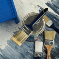 Кисть плоская ТУНДРА, искусственная щетина, пластиковая рукоятка, 2", 50 мм