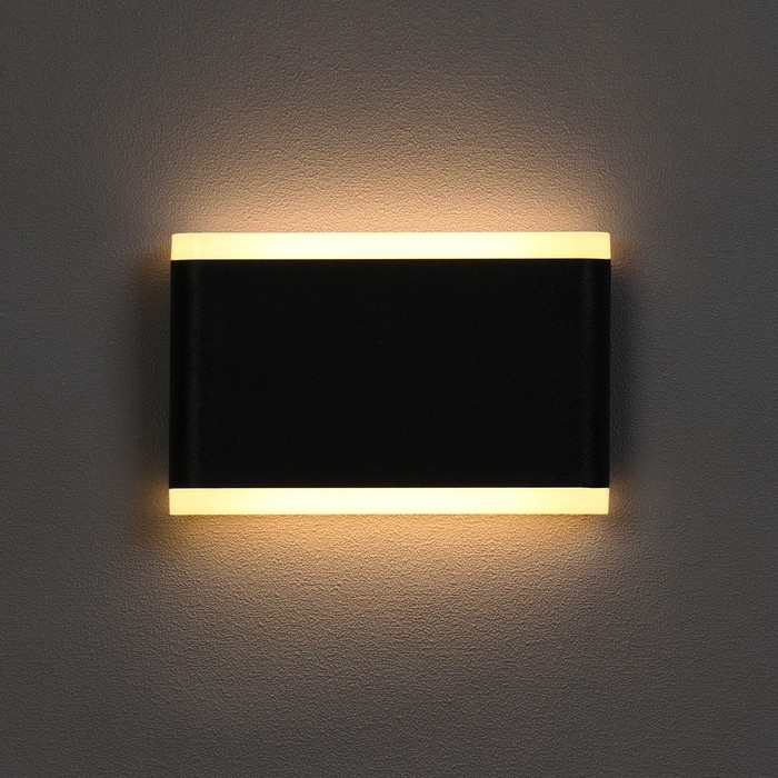 Светильник фасадный &laquo;Гловер&raquo;, FSD-078, 10 Вт, 3000К, IP65, 220 В, пластик, черный