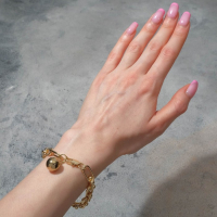 Браслет металл &laquo;Цепь&raquo; сфера, цвет золото, L=22 см