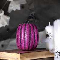 Декор &laquo;Тыква&raquo;, в фиолетовом цвете, 9,5 &times; 9,5 &times; 12 см