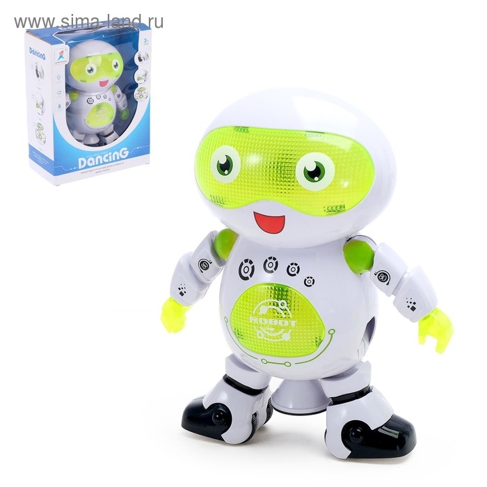 Робот &laquo;Танцор&raquo;, ездит, произвольное движение, световые и звуковые эффекты, работает от батареек