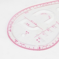 Лекало портновское метрическое &laquo;Капля&raquo;, премиум, 20,5 &times; 13,3 см, толщина 1,5 мм, цвет прозрачный