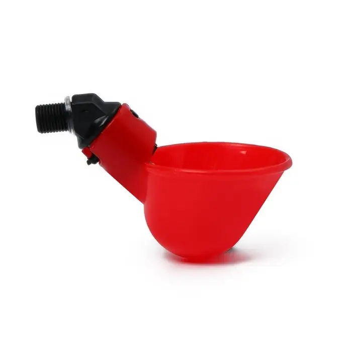 Поилка чашечная для домашней птицы, со штуцером под трубку 10 мм, Greengo