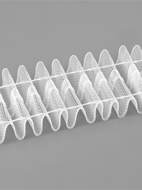 Шторная лента 40мм&times;50&plusmn;1м классическая органза 2 шнура
