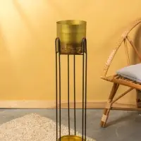 Кашпо на подставке "Хани" железо 18х18х89 см