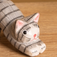 Сувенир &laquo;Потягивающийся Кот&raquo;, 2.5&times;6&times;5 см, дерево, серый