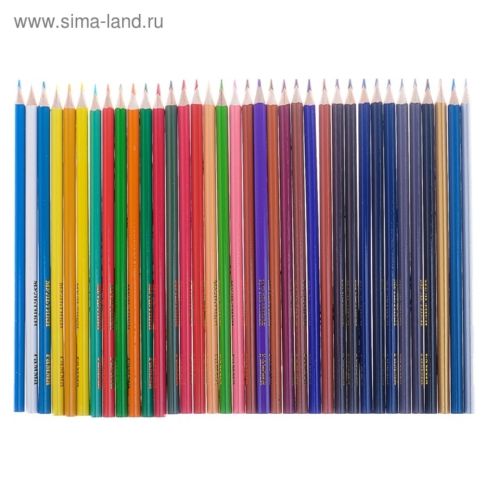 Карандаши 36 цветов Гамма "Классические", трёхгранные, d=2.6 мм, картонная упаковка, европодвес 050918_10