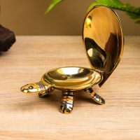 Сувенир-шкатулка "Черепаха с узором" латунь 10х6х3 см