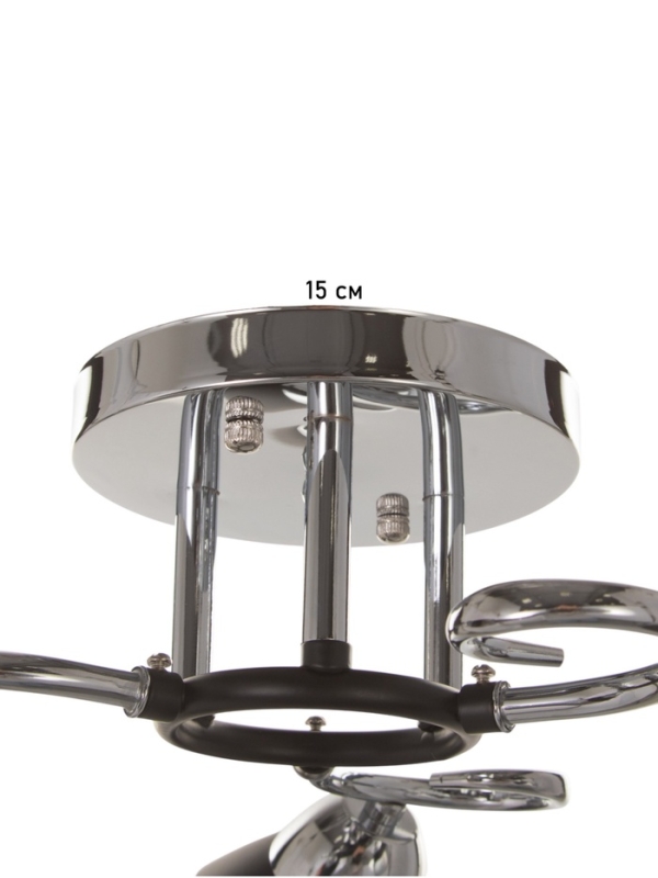 Люстра "Дождь" 3х40Вт Е27 хром 48х48х24см