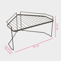 Полка универсальная угловая Доляна, 31&times;24,5&times;16 см, цвет коричневый