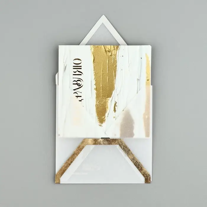 Открытка с конвертом &laquo;Поздравляю&raquo;, тиснение, 7 х 7 см