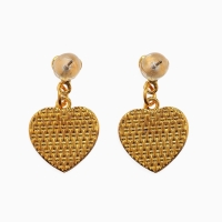 Серьги «Галиотис» сердце, цвет зелёный в золоте Серьги «Галиотис» сердце, цвет зелёный в золоте