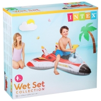 Плот для плавания &laquo;Самолет&raquo;, 117 х 117 см, с водной пушкой, от 3 лет, до 40 кг, 57536NP, цвет МИКС