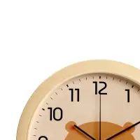 Часы настенные "Медвежонок", детские, плавный ход,  d=29см, бежевые