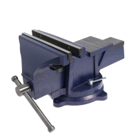 Тиски слесарные поворотные ТУНДРА, с наковальней, высокопрочный чугун ВЧ-40, 250 мм