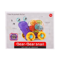Улитка &laquo;Шестерёнки&raquo;, свет и звук, работает от батареек, цвет МИКС