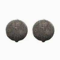 Клипсы "Винтаж" кург рубчик, цвет чернёное серебро