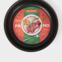 Сотейник Promo, 2.8 л, d=24 см, стеклянная крышка, антипригарное покрытие, алюминий, чёрный