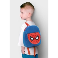 Рюкзак для мальчика плюшевый, на молнии, с карманом, 19 х 22 см "Спайдер-мен", Человек-паук Рюкзак для мальчика плюшевый, на молнии, с карманом, 19 х 22 см "Спайдер-мен", Человек-паук