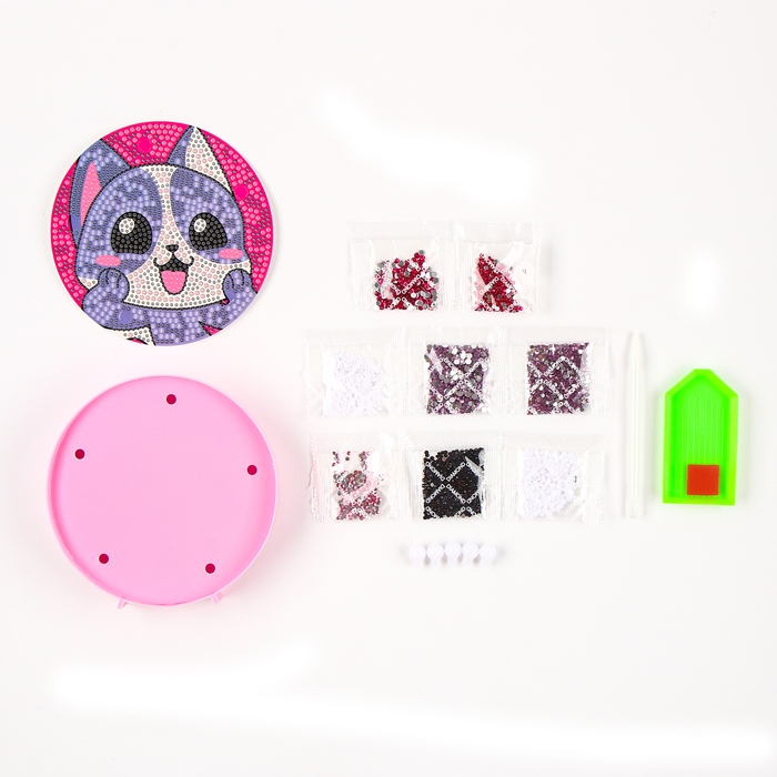 Ночник своими руками. Алмазная мозаика для детей с полным заполнением на ночнике &laquo;Котик&raquo;, 15 х 15 см