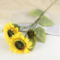 Цветы искусственные "Куст подсолнухов" 87 см d-16 см Цветы искусственные "Куст подсолнухов" 87 см d-16 см