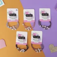 Резинка для волос "Валерия" жемчужные шарики, микс