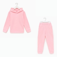 Костюм для девочки (толстовка, брюки) НАЧЁС, цвет светло-розовый, рост 86 см