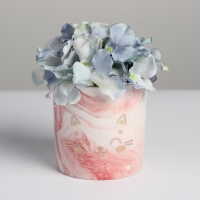 Кашпо для цветов с тиснением, &laquo;Котёнок&raquo;, 10 х 10 см