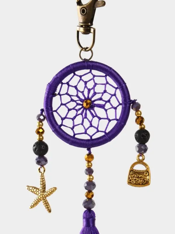 Брелок ловец снов, 17 см, фиолетовый