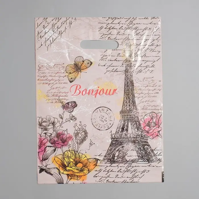 Пакет &laquo;Елисейские поля&raquo;, полиэтиленовый с вырубной ручкой, 35 мкм, 30&times;40 см