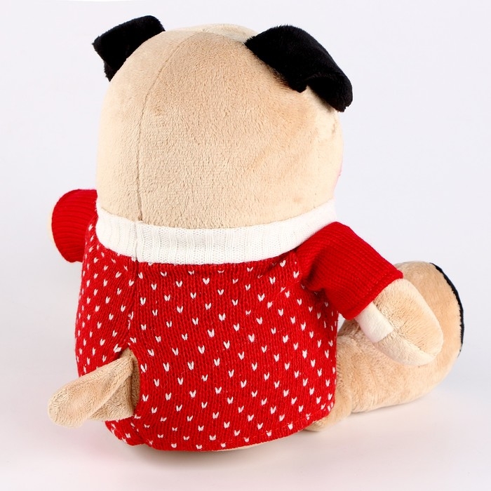 Мягкая игрушка &laquo;Боня&raquo;, в красном свитере, новогодний, 25 см