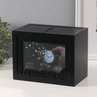 Фотоархив на 96 фото 10х15 см + рамка 10х15 см "В объективе" черный 20х15х12 см