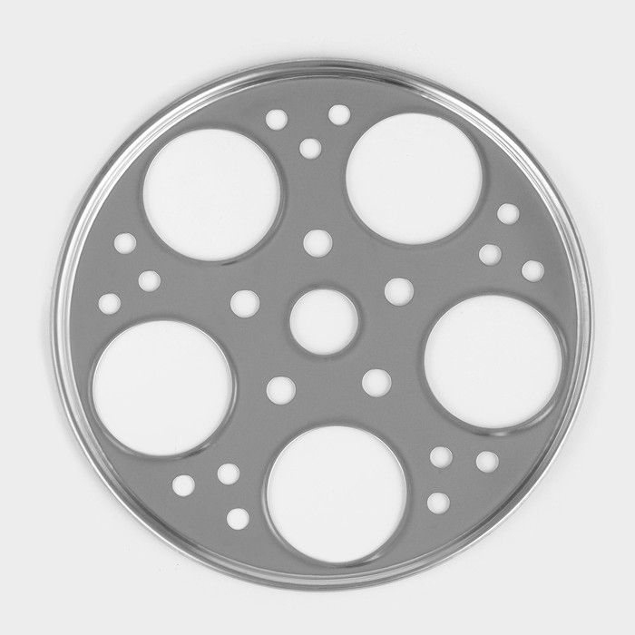 Пароварка-яйцеварка из нержавеющей стали &laquo;Вейлер&raquo;, 18&times;22 см, стеклянная крышка, цвет хромированный